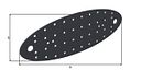 Vorschaubild Alberts® Lochplatte Ovado verz.,graphitgrau beschichtet 240 x 80 mm 