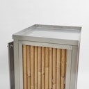 Vorschaubild BambusBASIS Mülltonnenbox Edelstahl für 120 l-Tonne  -  1-/2-/3-er Box