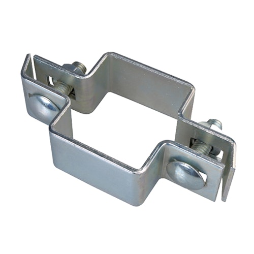 Alberts® Mittelschelle für Vierkantpfosten,verzinkt,grün Kst.b,für Pfosten 60x40 mm 680305