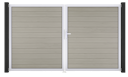 Vorschaubild GroJa Solid Tor 2-flügelig 3000 x 1800 mm, Alu-Rahmen EV1