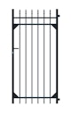 Vorschaubild Alberts® Einzeltor Columbus, Alu,matt schw.Kst.b., lichte Breite 965 mm, Höhe 1800 mm 510510