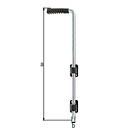 Vorschaubild Alberts® Bodenschieber,verzinkt,Griff schwarz,Gesamthöhe 600 mm,Abstand Bolzen-Tor 40 mm 207069
