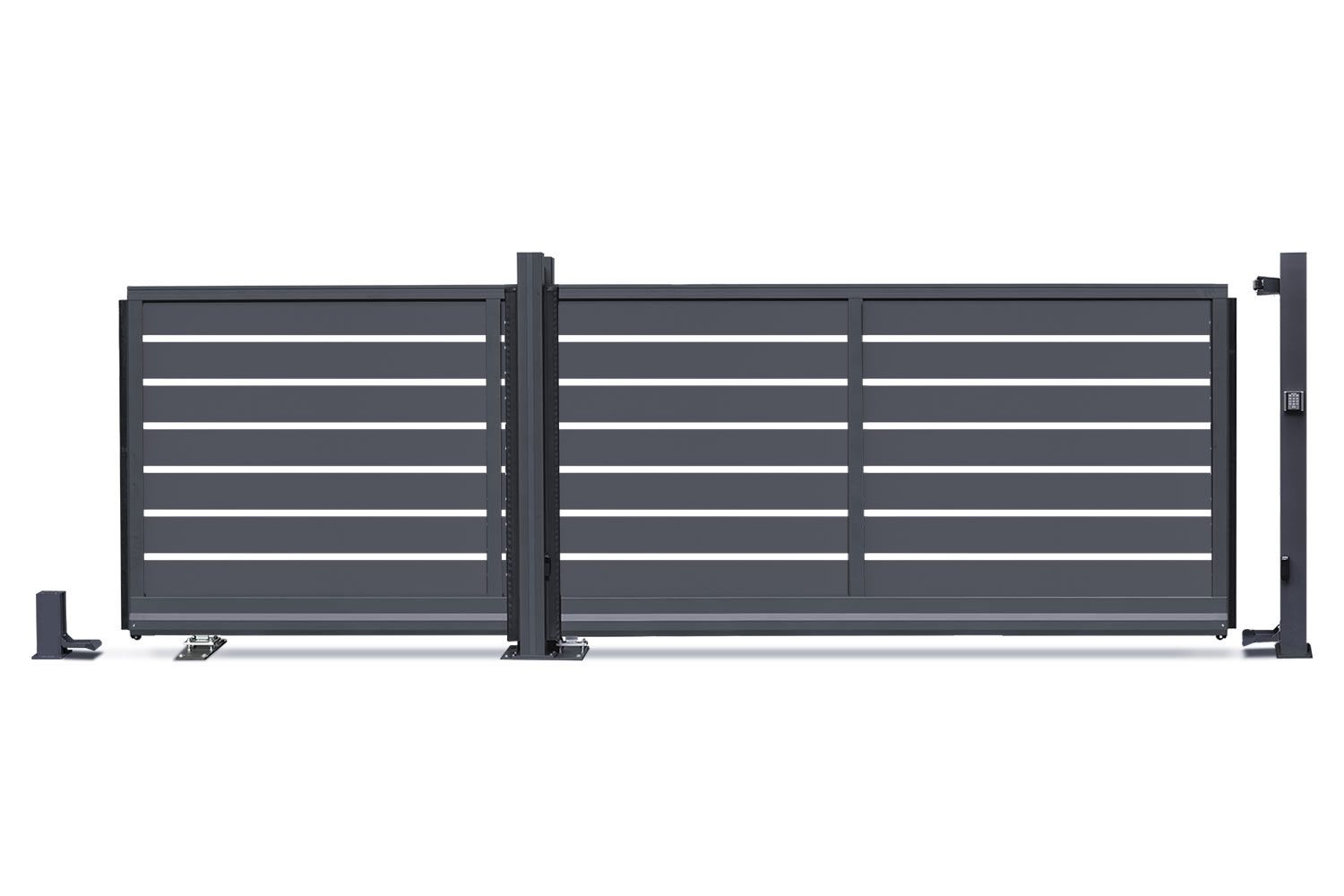 dz VIDUAL Slide Schiebetor Line 150 x 20 mm Rechteckprofil  Distanz 28 mm 