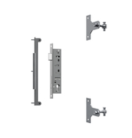 TraumGarten Ersatzteil: Beschlagsatz Holztor an Metall-Torpfosten Farbe Silber