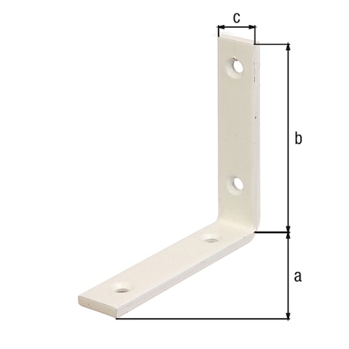 Alberts® Balkenwinkel weiß beschichtet 100x100x20 mm