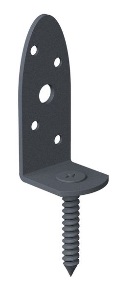 Alberts® Flechtzaunhalter Ovado L-Form verz.,graphitgrau beschichtet 