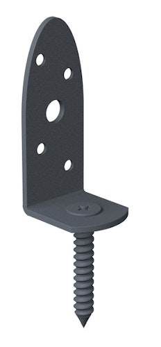 Alberts® Flechtzaunhalter Ovado L-Form verz.,graphitgrau beschichtet 
