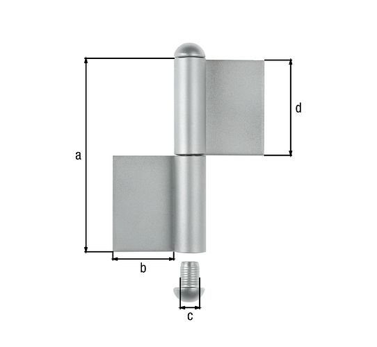 Alberts® Konstruktionsband Typ KO4,zweit.,VA,z.Anschweißen,Höhe 160mm