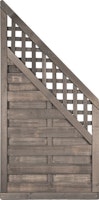 T&J BARTEK Lamellenzaun ECKE grau lasiert 90 x 180/90 cm
