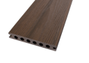 Vorschaubild GroJa QUATTRO Hohlkammer Terrassendiele Steingrau + Walnuss beidseitig Holzstruktur 4  Meter