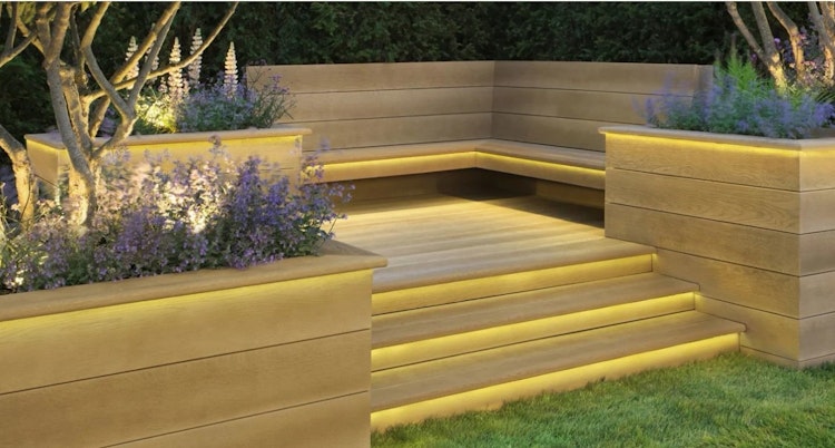 Millboard® Bullnose Board ENHANCED Brushed Basalt  150 x 3600 x 32 mm