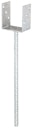 Vorschaubild Alberts® U-Pfostenträger 100x60x4mm Betonanker XL Riffelstahl für verschiedene Pfostenstärken