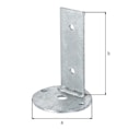 Vorschaubild Alberts® Befestigungswinkel, feuerverzinkt, zum Aufschrauben, Aufschraubplatte: ⌀100 mm 657260