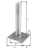 Alberts® Zaunsystem Fix-Clip Pro Pfostenfuß Ø34mmZubehörbild