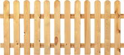 T&J HEIKO-Gartenzaun grün 180 x 80 cm Latten 20/90 mm, glatt; Riegel 28/70 mmZubehörbild