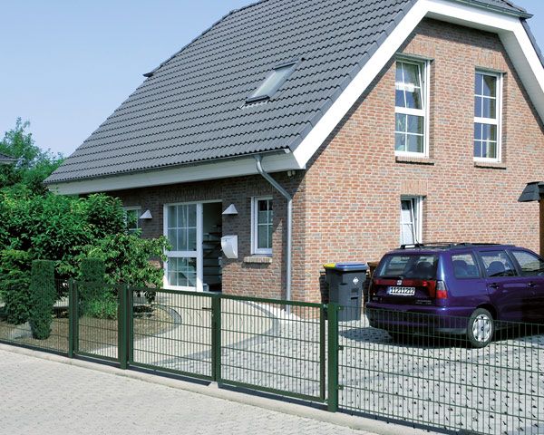 Alberts Zaunpfosten Für Doppelstabmattenzaun – 200 Cm Lang, 60x40 Mm, Grün Beschichtet