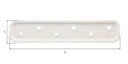 Vorschaubild Alberts® Flachverbinder geprägt weiß beschichtet  180x40 mm