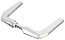 Vorschaubild Alberts® Türdrücker für Einsteckschlösser,ein Paar,Alu silberfarbig eloxiert,PZ,220x40 mm