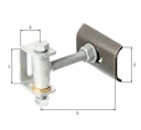 Vorschaubild Alberts® Torband f.180°Öffnung,Ebenen verstellb.,feuervz.,z.Anschw.,M16,Belast.max.150kg 
