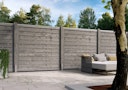 Vorschaubild T&J NIGHTLINE-Serie Dichtzaun stabil, 180 x 180 cm, dunkelgrau lasiert, Rahmen 45/90 mm, Lamelle 8/95 mm glatt 