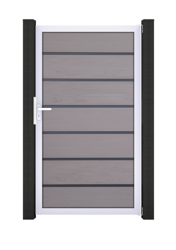 GroJa Solid Grande Premium Tor Standard 1-flügelig mit Aluminiumrahmen