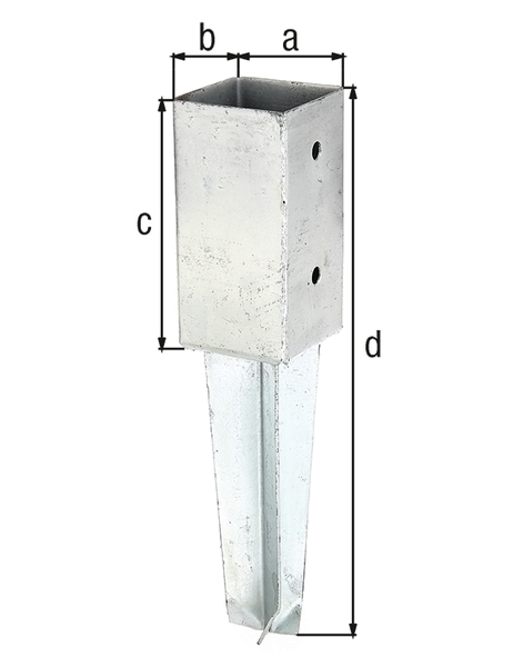 Alberts® Rundpfosten-Einschlaghülse 350mm für verschiedene Pfostenstärken