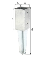 Alberts® Rundpfosten-Einschlaghülse 350mm für verschiedene Pfostenstärken