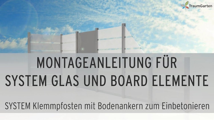 TraumGarten System Glas BETA 900 x 1800 mm TraumGarten System Glas BETA 900 x 1800 mm