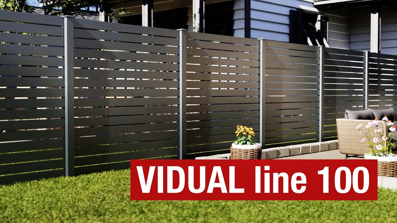 dz Alu Steckzaun-Komplettset VIDUAL Line 100 Distanz 10 mm zum Einbetonieren